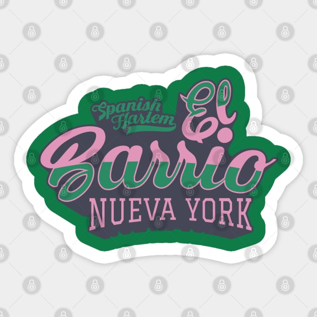 New York El Barrio  - El Barrio Spanish Harlem  - El Barrio  NYC Spanish Harlem Manhattan logo Sticker by Boogosh